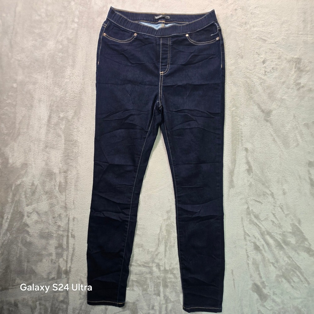 Simply Vera Vera Wang Womens Indigo Denim Leggings High Rise Jeggings Size M